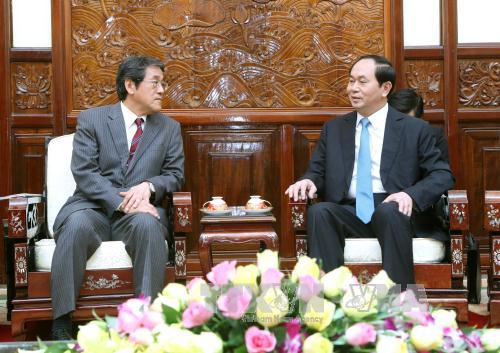 Chủ tịch nước Trần Đại Quang tiếp Đại sứ Nhật Bản đến chào xã giao ảnh 1